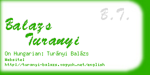 balazs turanyi business card
