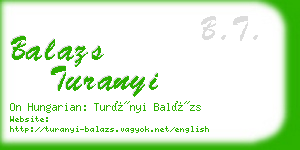 balazs turanyi business card